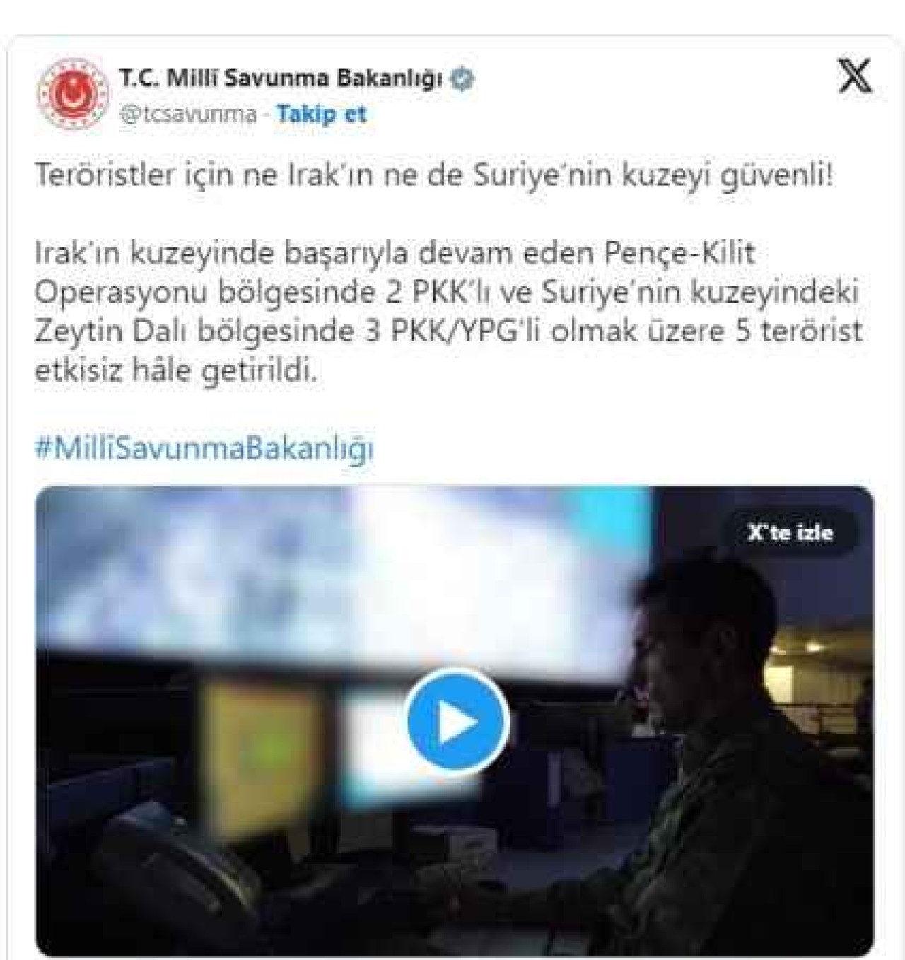 PKK Terör Örgütüne Bir Darbe Daha...