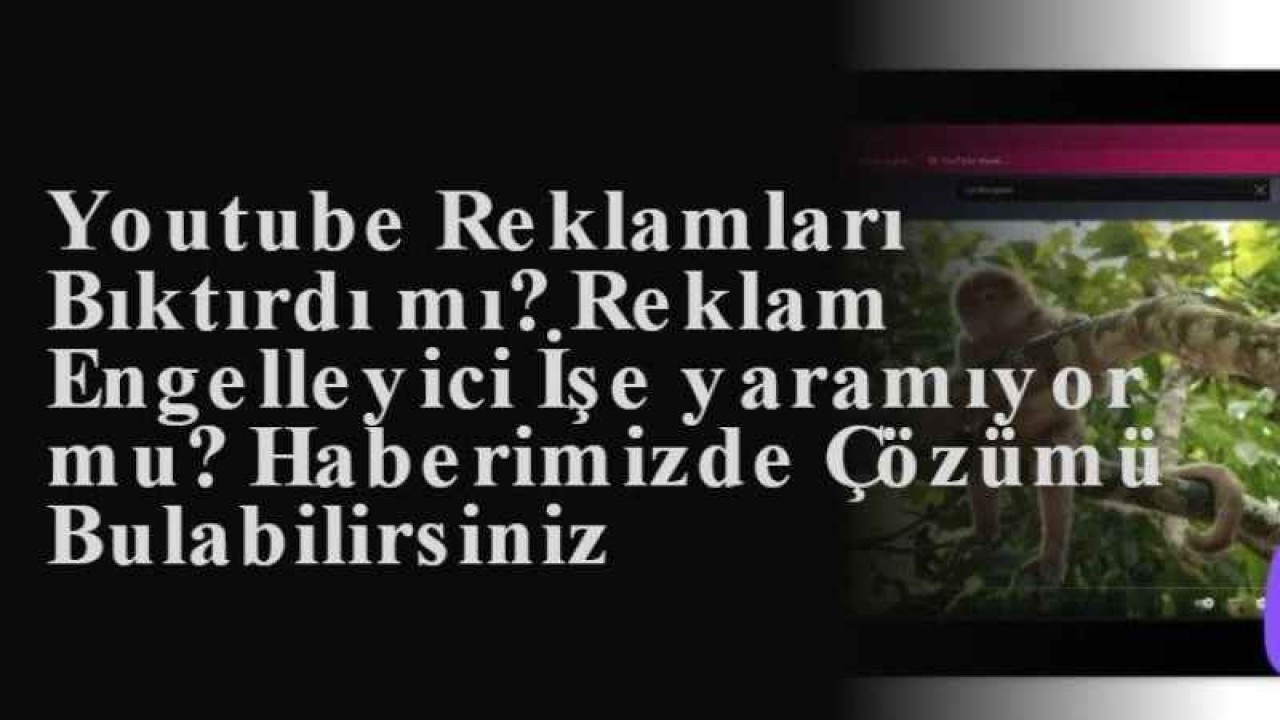 Youtube Reklamları Bıktırdı mı? Reklam Engelleyici İşe yaramıyor mu? Haberimizde Çözümü Bulabilirsiniz