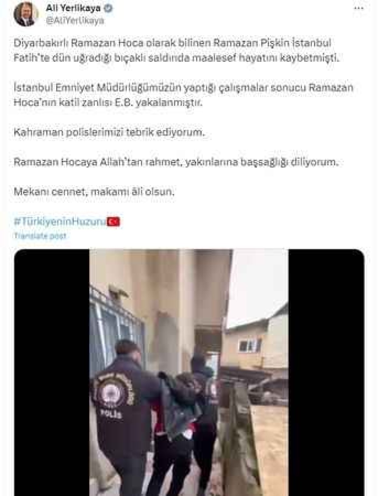 Diyarbakır kökenli Ramazan Pişkin Bıçaklanarak Öldürüldü: Katil Zanlısı Yakalandı