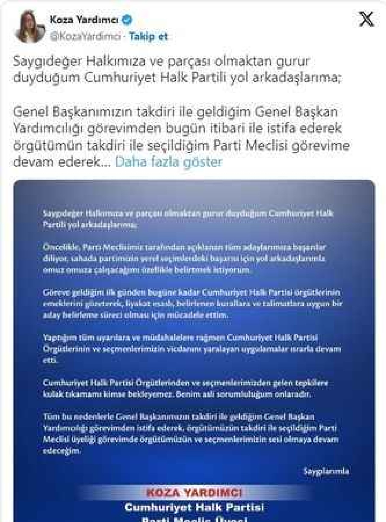 Cumhuriyet Halk Partisi'nin Önemli Bir İsimden İstifa Haberi Geldi