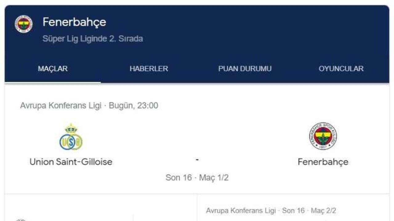 Fenerbahçe- Belçika'nın Union Saint Gilloise takımıyla karşılaşacak