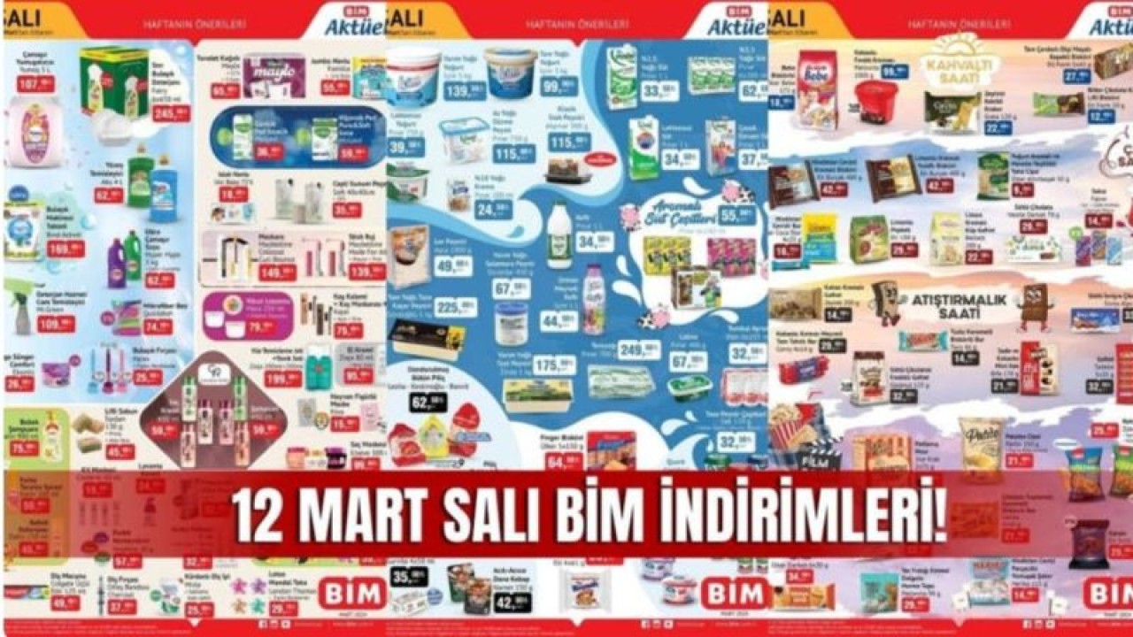 BİM 12 Mart Kataloğu Birçok Üründe İndirim Var...⤵⤵⤵