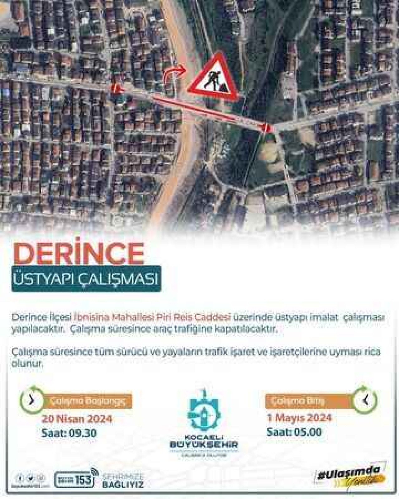 Derince'deki O Cadde 11 Gün Kapalı!