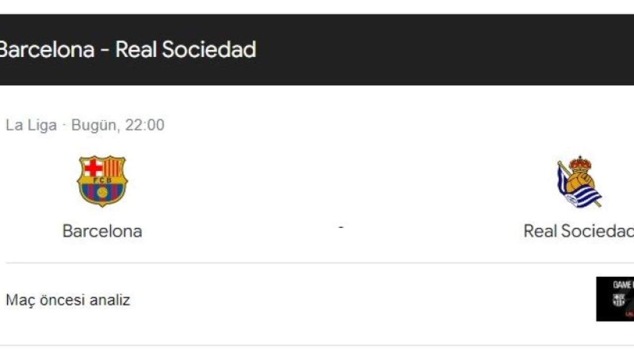 Barcelona - Real Sociedad (Futbol) Maçı Çekişmeli Mücadele...