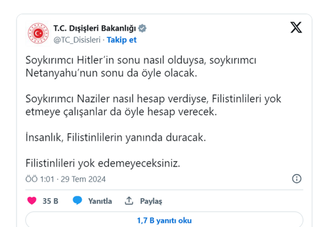 İsrail’den Türkiye’ye Tehdit: İsrail Dışişleri Bakanı Çok İleri Gitti!