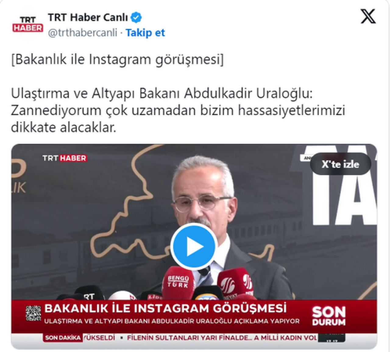 Türkiye'de Instagram'a Erişim Kısıtlaması: Bakan Uraloğlu'nun Açıklamaları