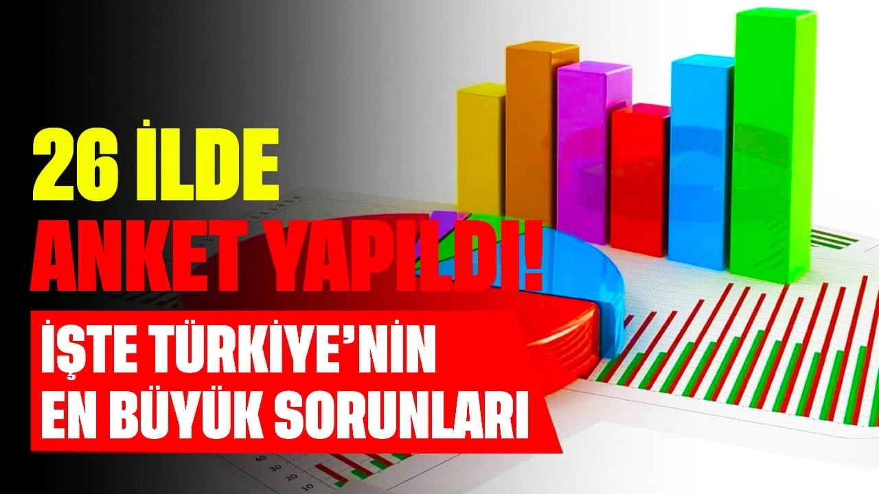 26 İlde Anket Yapıldı! İşte Türkiye’nin En Büyük Sorunları