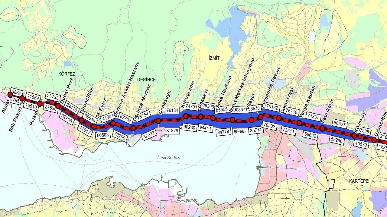 Kocaeli Metrosu 2028 Yılında Hizmete Girecek! Kuzey Hafif Raylı Sistem Hattı