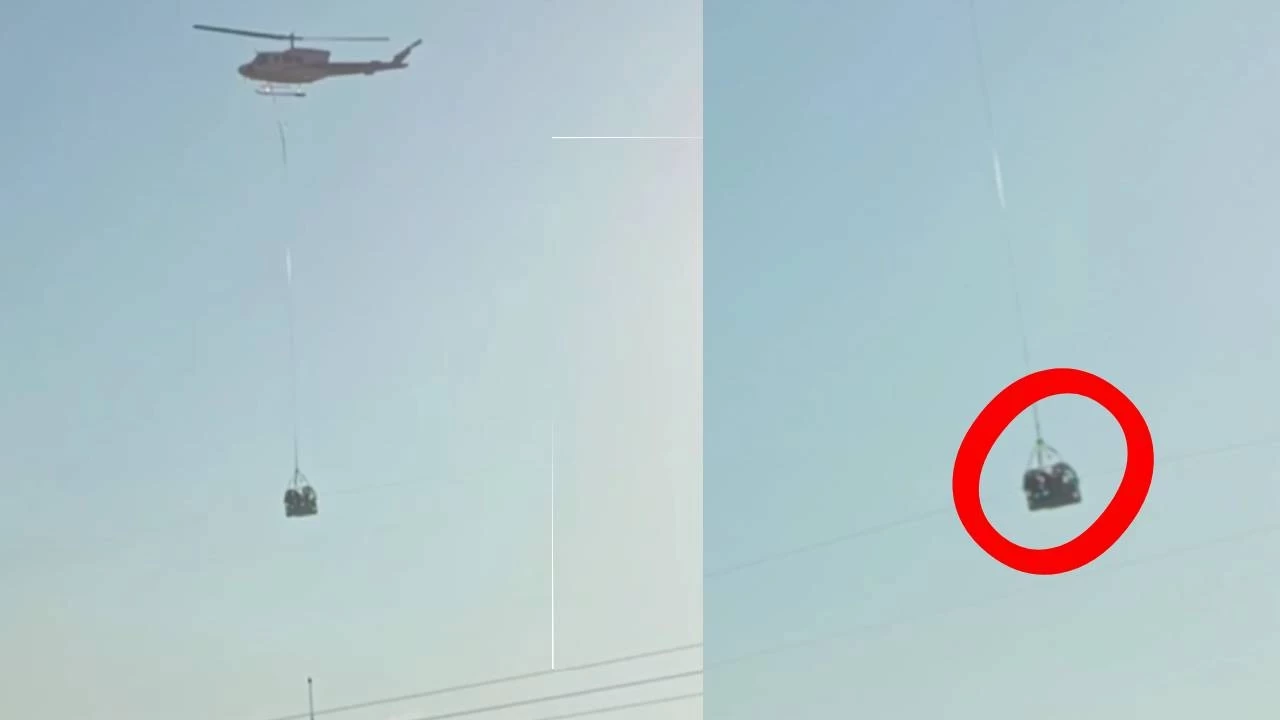 Kocaeli Helikopter Merakı! Havada Asılı Kalan Helikopterin Görevi Belli Oldu