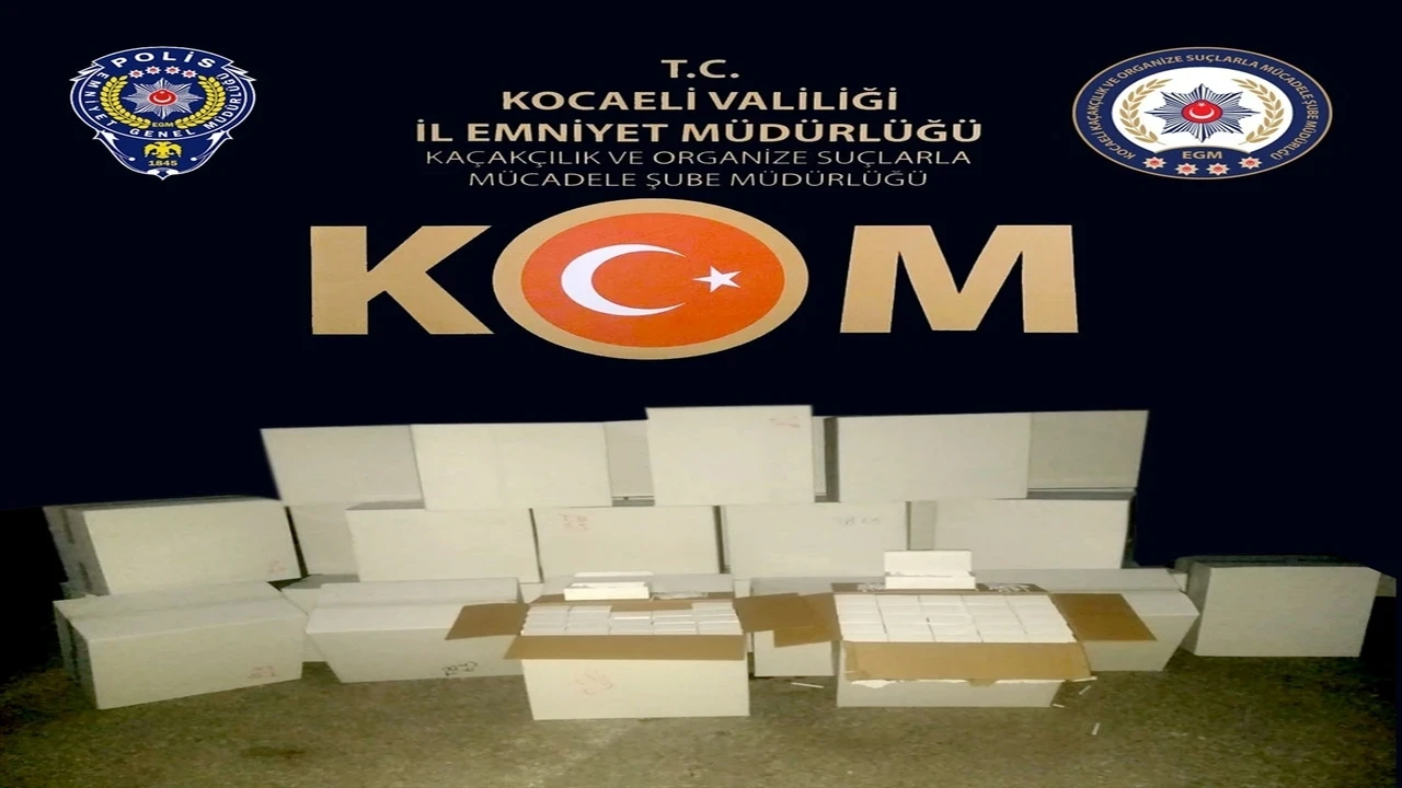 Kocaeli'de Kaçakçılık Operasyonu! 891 Bin Makaron Ele Geçirildi