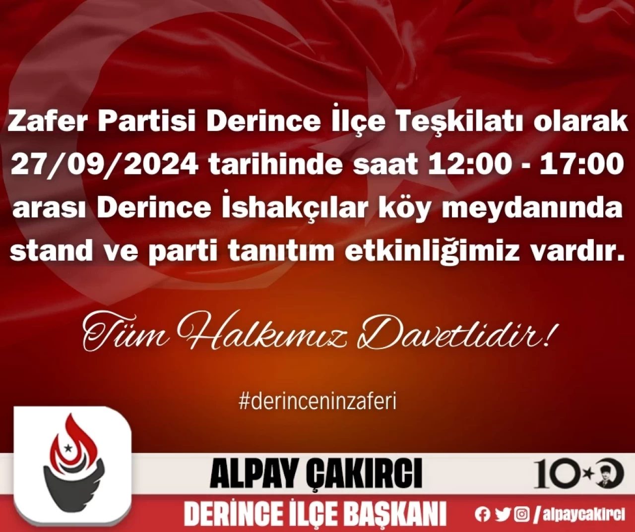 Zafer Partisi Derince'de Tanıtım Etkinliği Düzenliyor