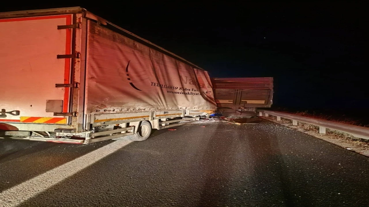 TEM otoyolunda trafik kazası: Bolu geçişlerinde yaşanan kaza korku dolu anlar yaşattı