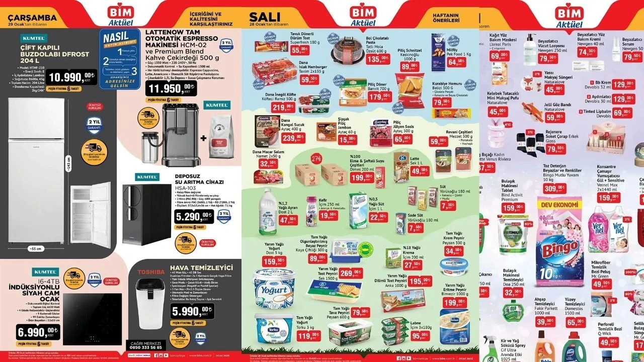 BİM 28 Ocak 2025 aktüel ürünler kataloğu yayınlandı: Süt ürünlerinden deterjanlara indirimli fırsatlar