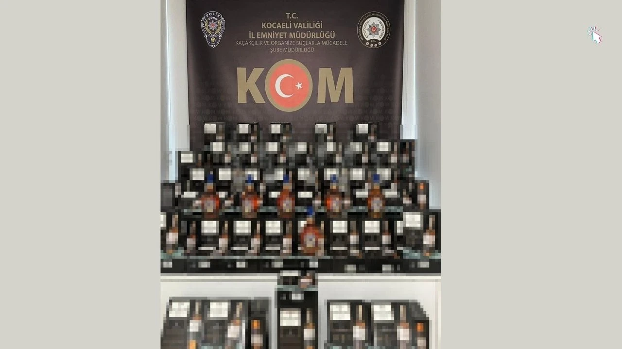 Kocaeli'nde 316 litre sahte rakı ve viski ele geçirildi