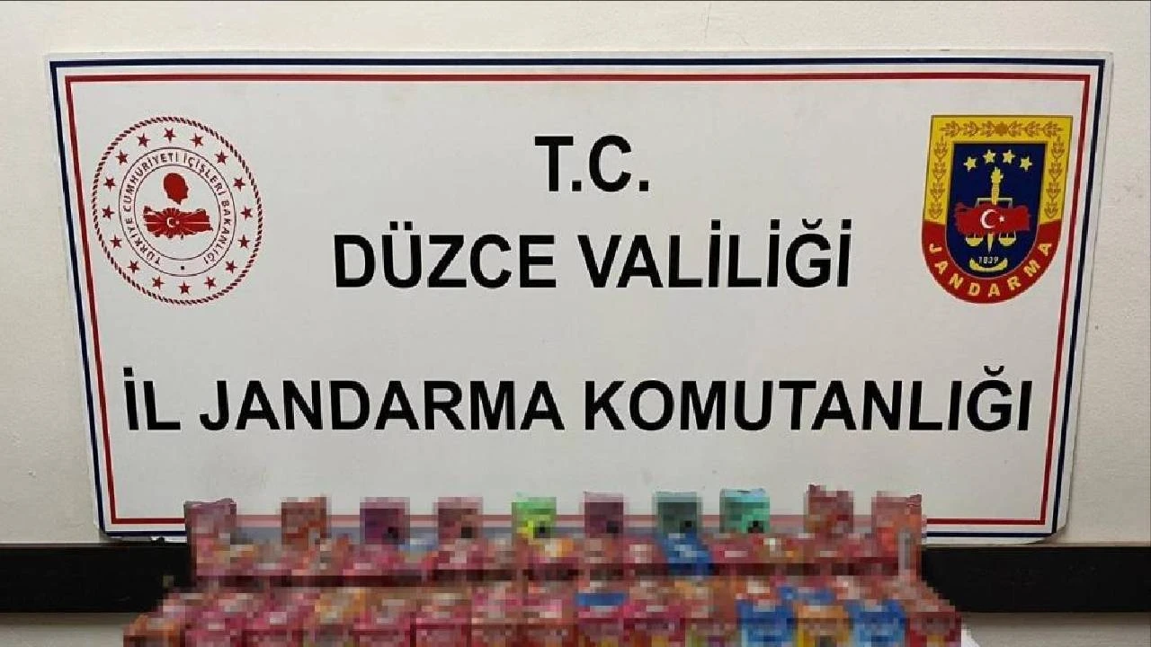 Düzce jandarma ekipleri tarafından elektronik sigara operasyonu yapıldı