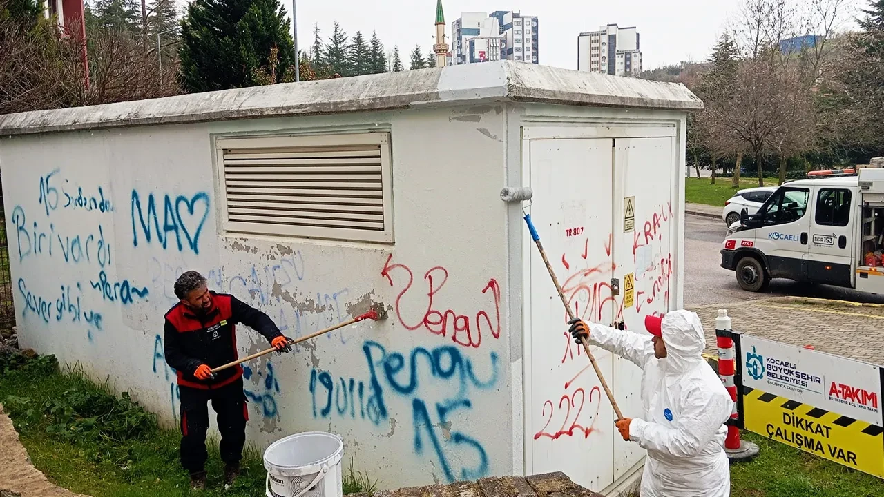 Kocaeli'de estetik seferberliği: Trafolar kötü görüntüden kurtuluyor