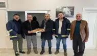 Kocaeli Körfez'de kar küreme ekiplerine baklava ikramı