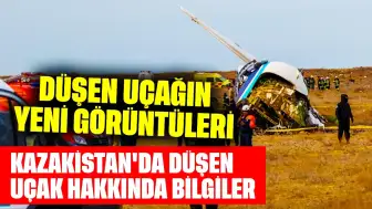 Kazakistan'da Azerbaycan Hava Yolları'na ait düşen uçağın yeni görüntüleri geldi