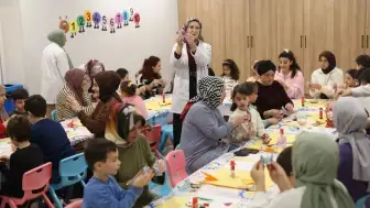 Kocaeli Gebze'de Anne-Çocuk atölyesinde origami öğretildi