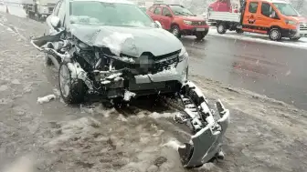 Bolu Tem otoyolunda aynı noktada 6 kaza yaşandı: 1 Yaralı var