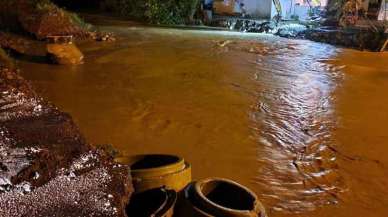 Kocaali’de dere taştı, birçok mahalle sular altında kaldı