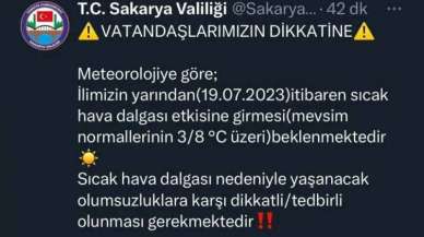 Valilik uyardı, o saatlere dikkat