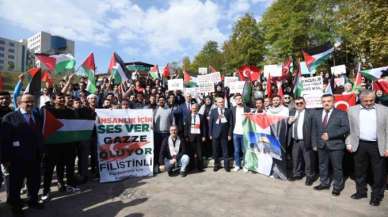 Düzce'de Öğrenciler İsrail'i Protesto Etti!