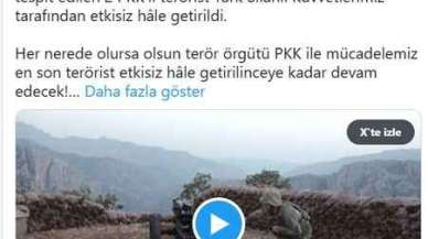 Türk Silahlı Kuvvetleri'nin yürüttüğü Pençe-Kilit Operasyonu kapsamında, bölgede tespit edilen iki PKK'lı teröristin etkisiz hale getirildiği bildirildi