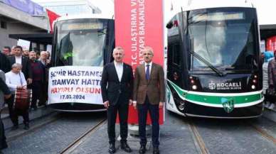 Kocaeli Şehir Hastanesine ulaşımı 15 dakikaya düşürecek tramvay hattı hizmete girdi