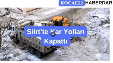 Siirt'te Kar Yolların Kapanmasına Neden Oldu