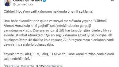 Son Dakika Ahmet Mahmut Ünlü Cübbeli Hoca Kalp Krizi Geçirmedi Sadece Anjiyo Oldu!