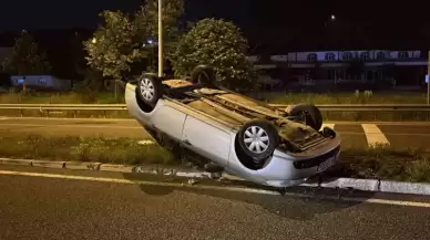 Bolu'da Araç Takla Attı- Sürücünün Burnu Bile Kanamadı...