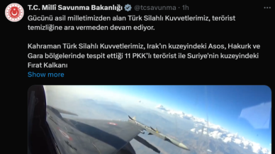 Türk Silahlı Kuvvetleri, Irak ve Suriye'nin Kuzeyinde Düzenlediği Operasyonlarda 16 Teröristi Etkisiz Hale Getirdi