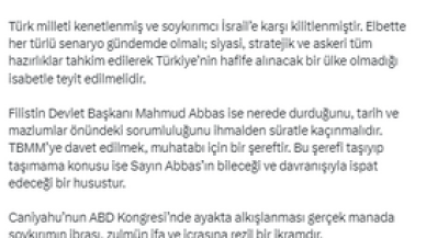 Bahçeli'den Sert Çıkış: İsrail Dışişleri Bakanı ve Mahmud Abbas'a Cevabımız Net!