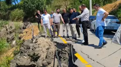 Düzce'de Heyelan Meydana Gelen Yerlerde İnceleme Yapıldı