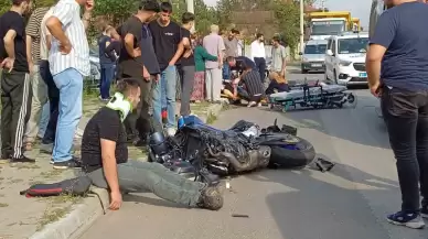 İki Motosiklet Çarpıştı, Sürücüler Yaralandı