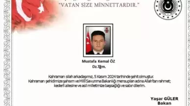 Kocaeli'nin Şehidi Var! Kahraman Teğmen Mustafa Kemal Öz Şehit Oldu