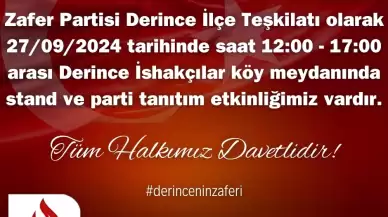 Zafer Partisi Derince'de Tanıtım Etkinliği Düzenliyor