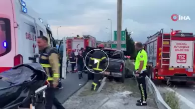 Kocaeli’de Şok Edici Kaza Bariyerin Saplandığı Araçta Sürücü Hayatını Kaybetti