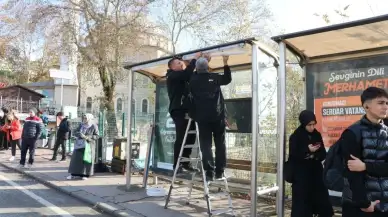 Kocaeli'de kadın ve çocukların güvenliği için duraklar aydınlatılıyor