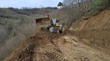 Düzce'de heyelan çalışması tamamlandı: Yollarda güvenlik arttı