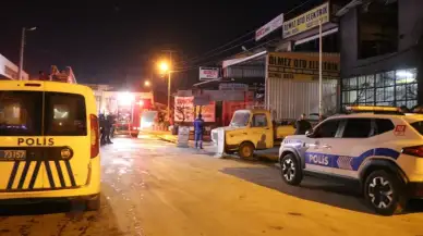 Sanayi sitesinde korkutan yangın: ekipler kısa sürede söndürdü