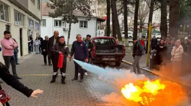 SUBÜ öğrencileri için kritik eğitim: Yangın tatbikatı ve eğitimi yapıldı