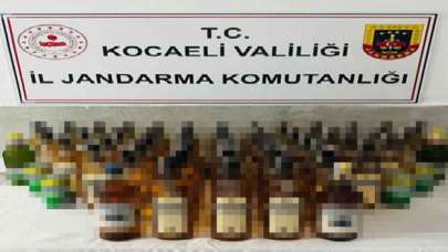 Kocaeli’de 169 bandrolsüz içki ele geçirildi