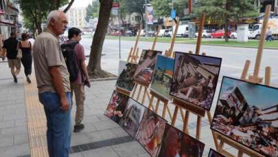 24 yıldır dinmeyen acı: Bu sergiyi görenler o günü yeniden yaşıyor