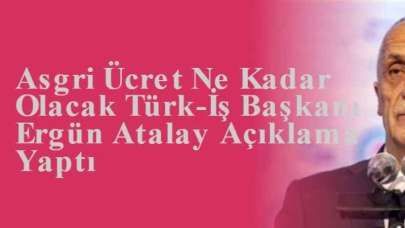 Asgari Ücret Ne Kadar Olacak Türk-İş Başkanı Ergün Atalay Açıklama Yaptı