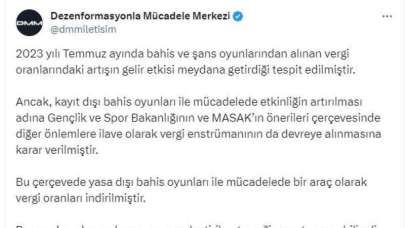 Kayıt Dışı Bahis Sektörü İle Mücadele Kapsamında Vergi İndirimi...