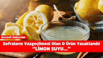 Limon Suyu Yasaklanıyor!