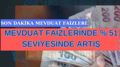 Mevduat Faizlerinde Yüzde 51 Artış Gerçekleşti!