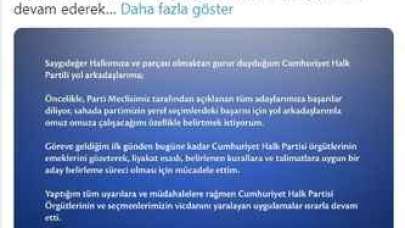 Cumhuriyet Halk Partisi'nin Önemli Bir İsimden İstifa Haberi Geldi